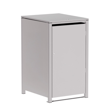 Box copri bidoni Helmut per uno 120L in Grigio chiaro metallizzato