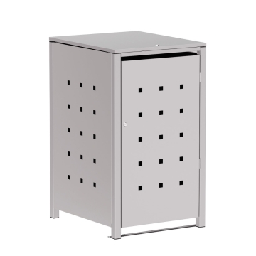 Box copri bidoni Horst per uno 120L in Grigio chiaro metallizzato