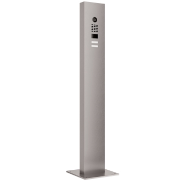 Citofono con supporto incluso piastra di base Smart for Two Doorbird D1102V in Effetto acciaio inoss