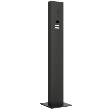 Citofono con supporto incluso piastra di base Smart for Two Doorbird D1102V in Nero grafite