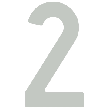 Numero Civico - autoadesivo "2" - 40 mm in Grigio chiaro