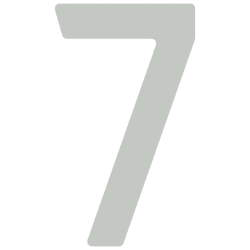 Numero Civico - autoadesivo "7" - 40 mm in Grigio chiaro