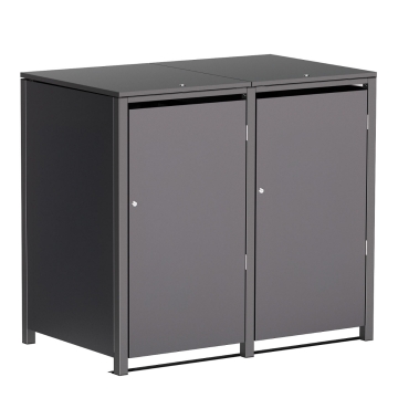 Box copri bidoni Hugo per due 240L in Antracite