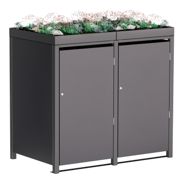 Box copri bidoni Emma per due 120L in Antracite