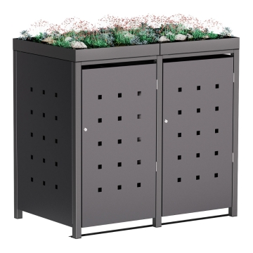 Box copri bidoni Martha per due 240L in Antracite