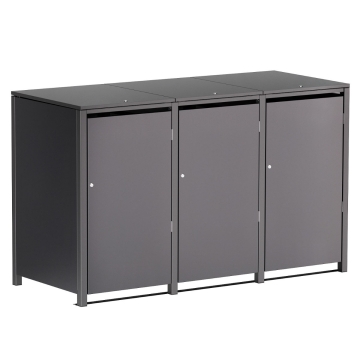 Box copri bidoni Helmut per tre 120L in Antracite