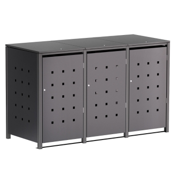 Box copri bidoni Wilhelm per tre 240L in Antracite