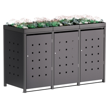 Box copri bidoni Martha per tre 240L in Antracite