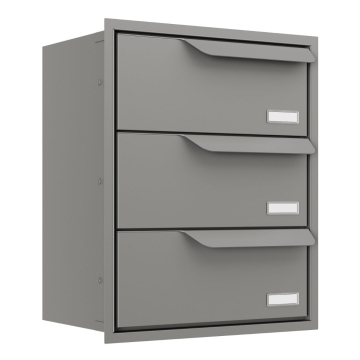 Cassetta postale da incasso Eindhoven for Three in Grigio
