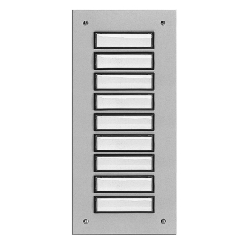 Piastra campanello ETA 809 per 9 unità abitative