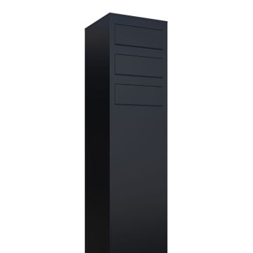 Cassetta postale in serie Monolith for Three in Nero