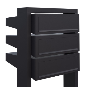 Cassetta postale in serie Stairs for Three in Nero