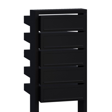 Cassetta postale in serie Stairs for Five in Nero