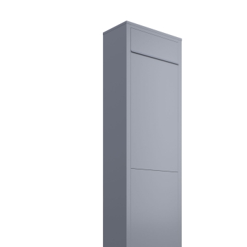 Cassetta postale con supporto Torrent in Grigio metallizzato | con rimozione posteriore