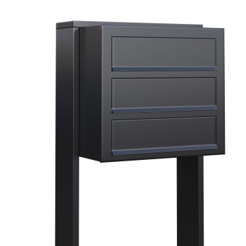 Cassetta postale in serie Cube for Three in Antracite