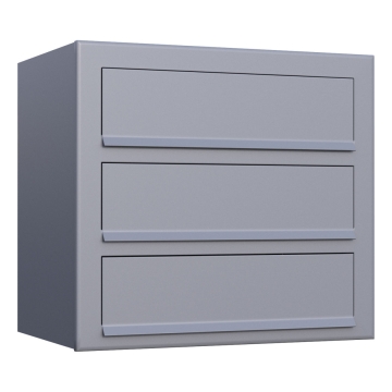 Cassetta postale Cube for Three Grigio metallizzato