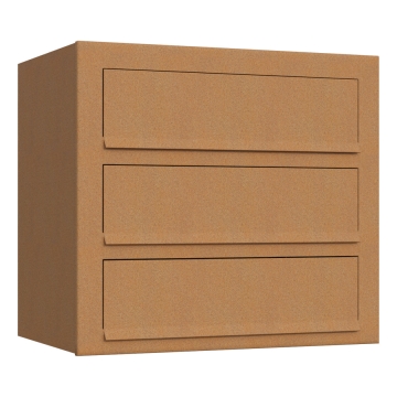 Cassetta postale Cube for Three Ruggine