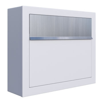 Cassetta postale Elegance Bianca con ribaltina in acciaio inox