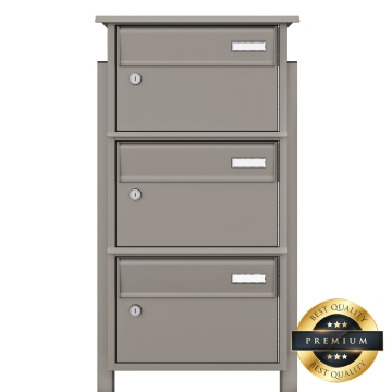 Cassette postali con supporto postale Vento for Three Grigio