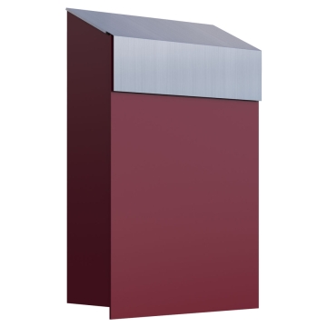 Cassetta postale Baby Box Rosso con ribaltina in acciaio inox
