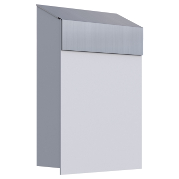 Cassetta postale Baby Box Bianca con ribaltina in acciaio inox