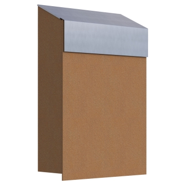 Cassetta postale Baby Box Ruggine con ribaltina in acciaio inox