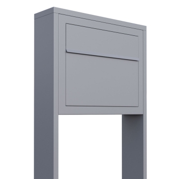Cassetta postale con supporto Elegance in Grigio metallizzato