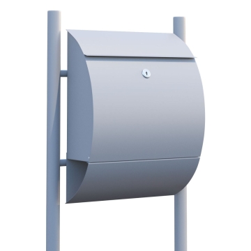 Cassette postali con supporto postale Sunshine Grigio metallizzato