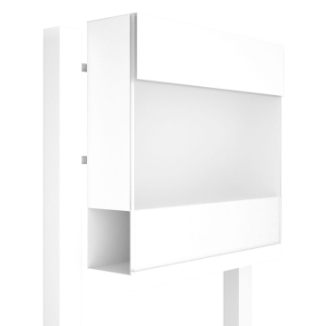 Cassette postali con supporto postale Manhattan Special White Bianca con piastra in acrilico bianco