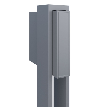 Cassetta postale con supporto Flag in Grigio metallizzato