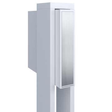 Cassetta postale con supporto Flag in Bianco con ribaltina in acciaio inox