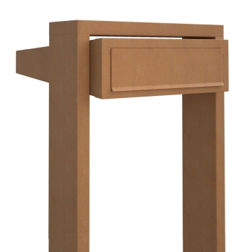 Cassetta postale con supporto Stairs in Ruggine