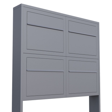 Cassetta postale in serie Elegance for Four in Grigio metallizzato