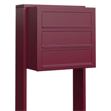 Cassetta postale in serie Cube for Three in Rosso