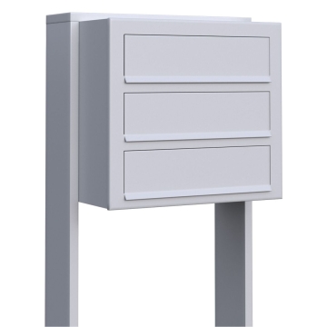 Cassetta postale in serie Cube for Three in Bianco