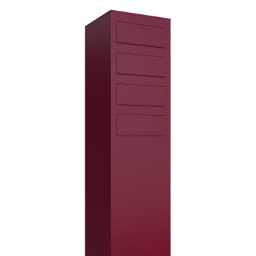 Cassetta postale in serie Monolith for Four in Rosso