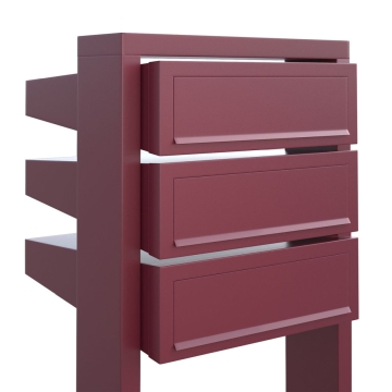 Cassetta postale in serie Stairs for Three in Rosso
