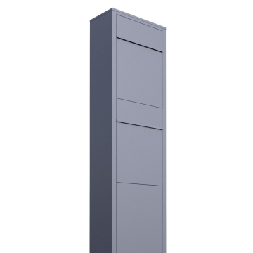 Cassetta postale in serie Big Box for Two in Grigio metallizzato