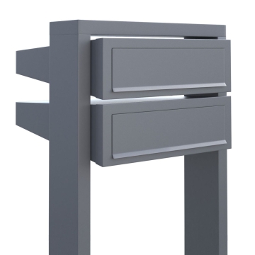 Cassetta postale in serie Stairs for Two in Grigio metallizzato