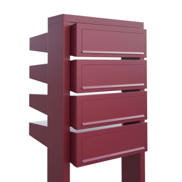Cassetta postale in serie Stairs for Four in Rosso