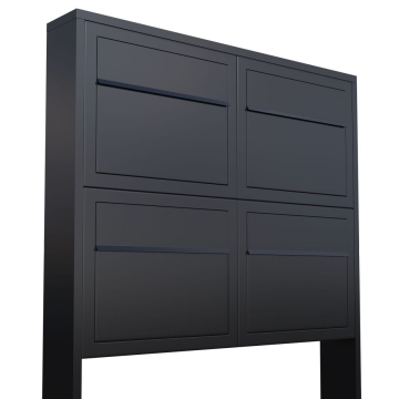 Cassetta postale in serie Elegance for Four in Nero