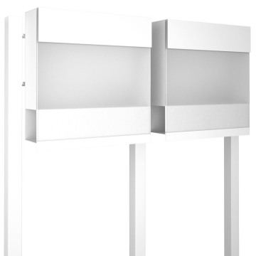 Cassetta postale in serie Manhattan Special White  for Two Bianca con piastra