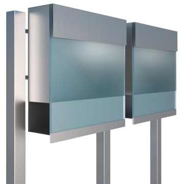 Cassetta postale in serie Manhattan Special Blue for Two Acciaio inossidabile con piastra