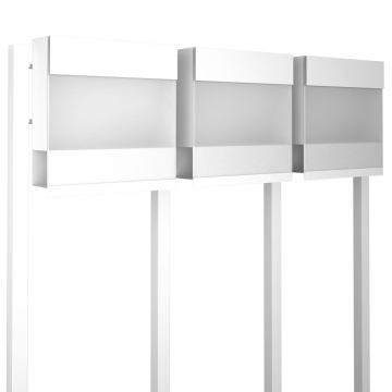 Cassetta postale in serie Manhattan Special White for Three Bianca con piastra