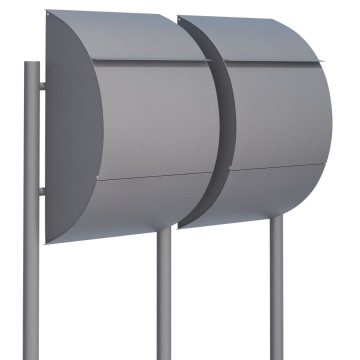 Cassetta postali in serie Jumbo for Two Grigio metallizzato