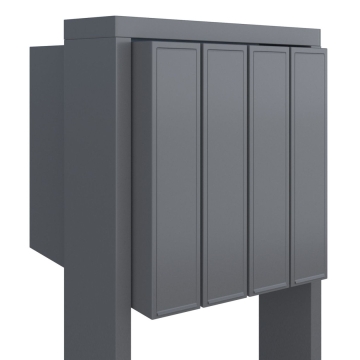 Cassetta postale in serie Flag for Four in Grigio metallizzato