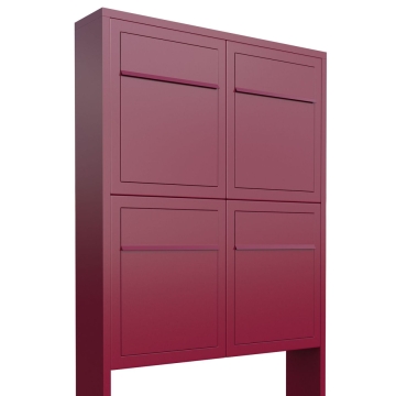 Cassetta postali in serie Base for Four Rosso