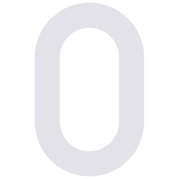 Numero Civico - autoadesivo "0" - 76 mm in bianco