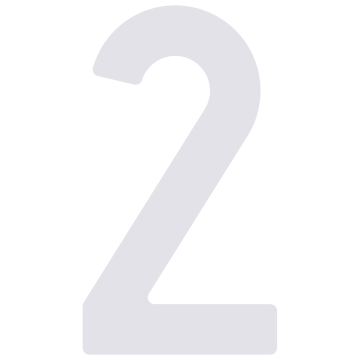Numero Civico - autoadesivo "2" - 76 mm in bianco