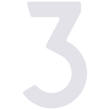 Numero Civico - autoadesivo "3" - 76 mm in bianco